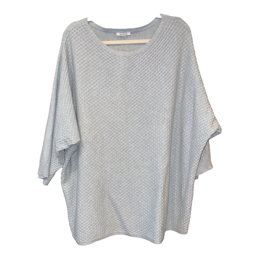 VILA MILANO Light Blue Scoop Neck Women's Sweater - Relaxed Fit